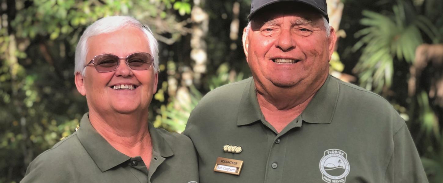 Bob and Sharon Cogburn, volunteers at Colt Creek State Park.