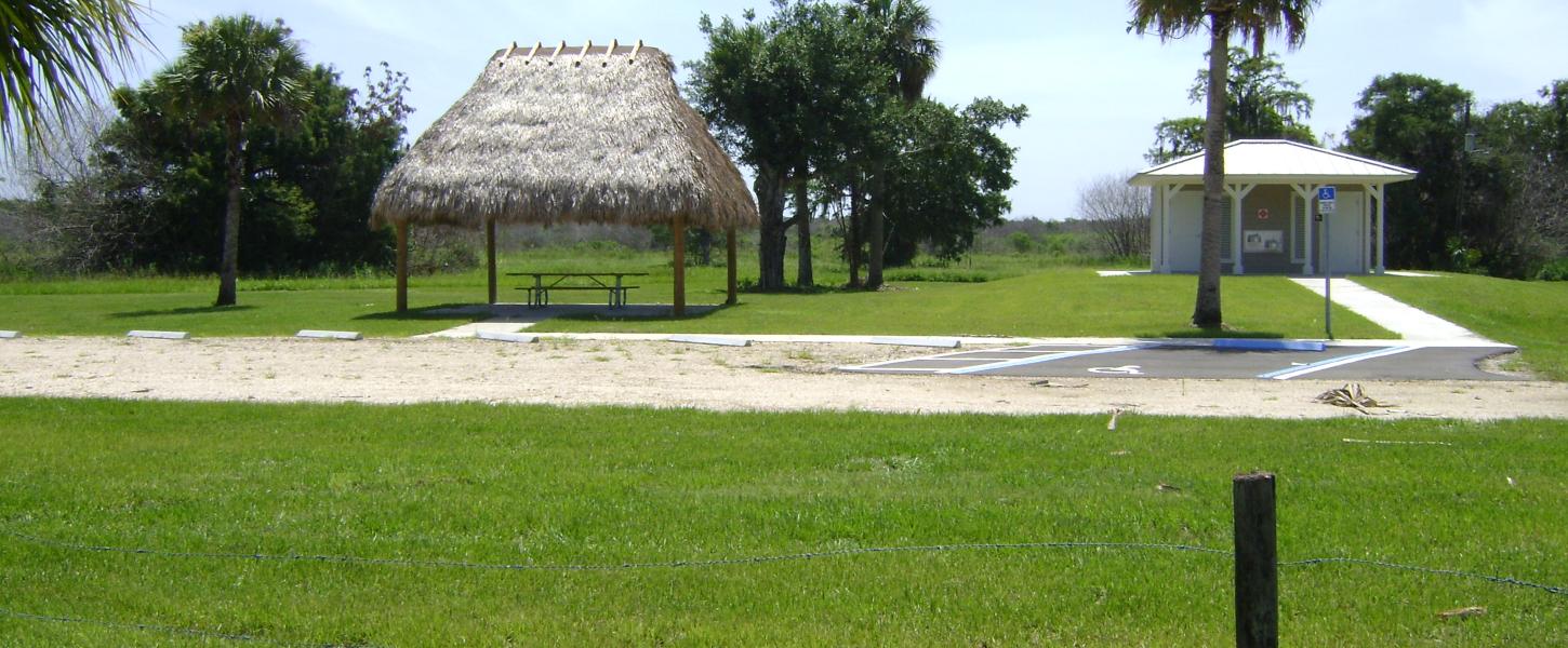 Seminole Chickee Hut at Okeechobee Battlefield