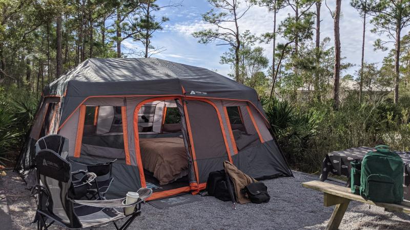 Tent camping at Topsail Hill Preserve State Park