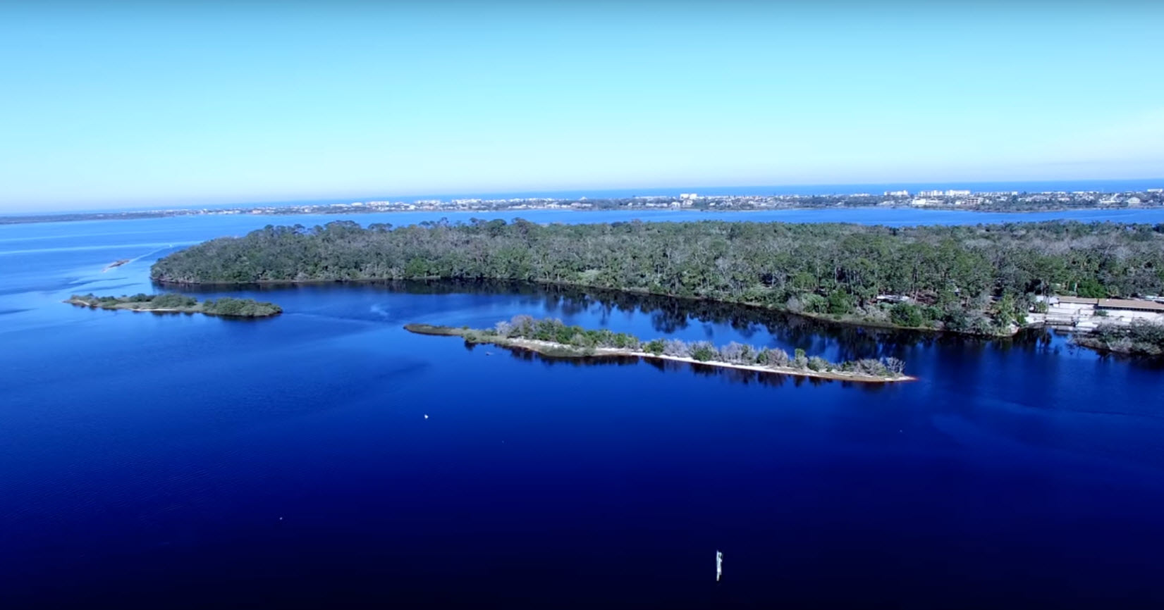 Aerial photo of the Point in Tomoka State Park 