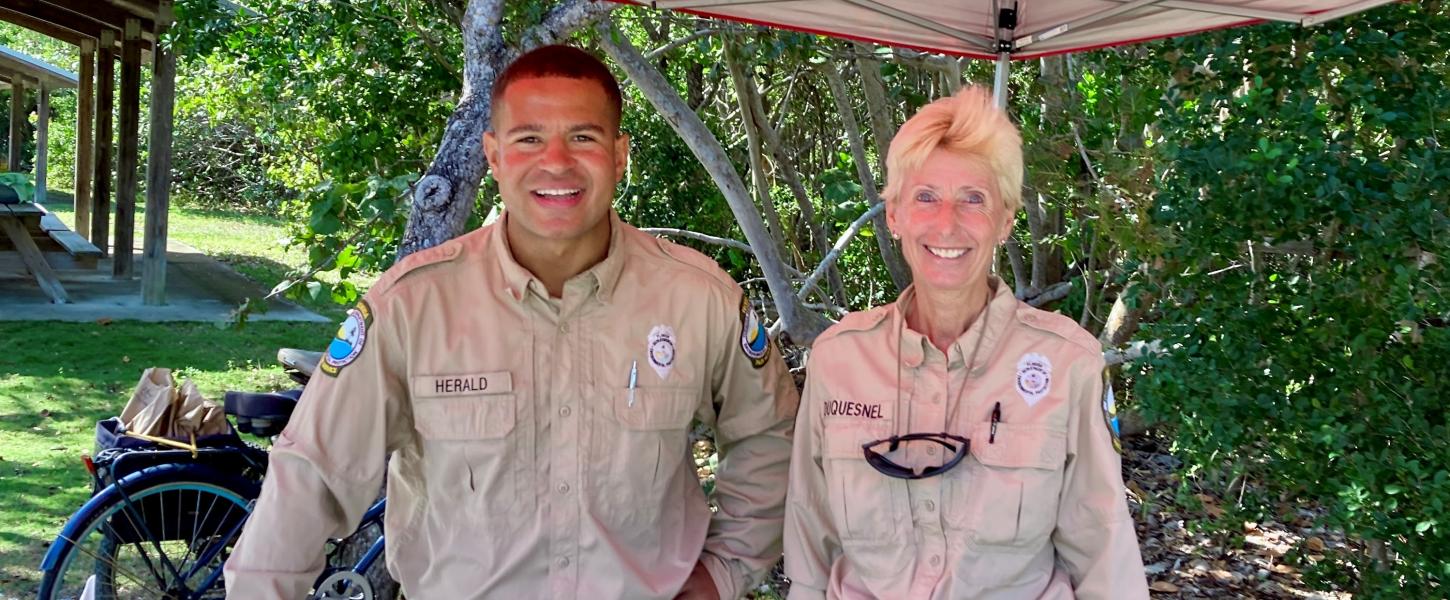 Ranger Chris Herald and Biologist Janice Duquesnel at Native Plant Day Event