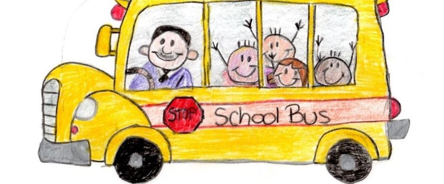A drawing representing the Yellow bus program at Florida State Parks.