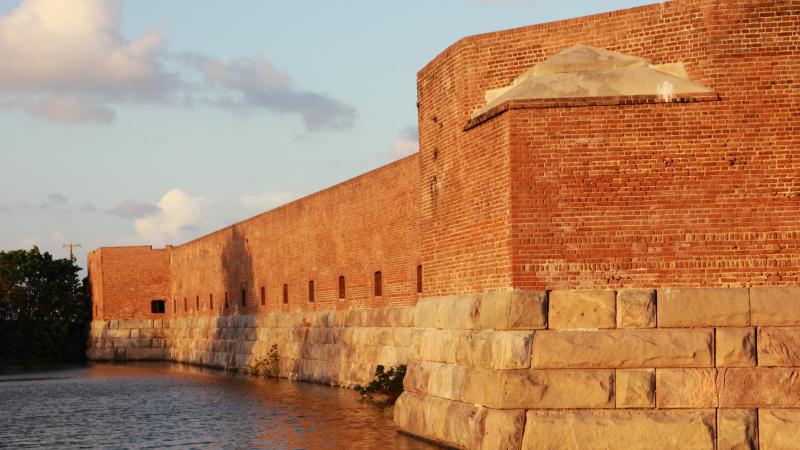 View from side of Fort Zachary Taylor