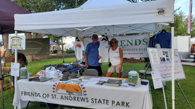 Vice President of Friends of St. Andrews State Park, David Brooks, pictured with member at large, Karen Fitzsimons