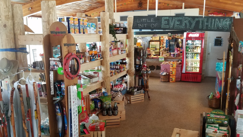 Tomoka State Park Camp Store with supplies that they sell in their store