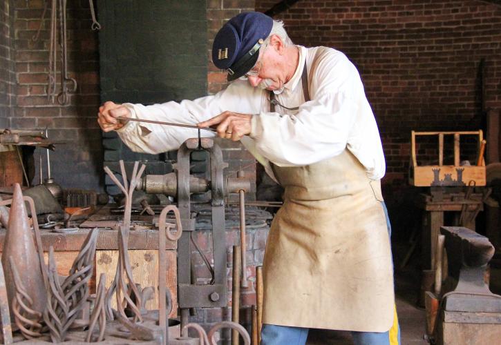 Blacksmith in Period Clothing