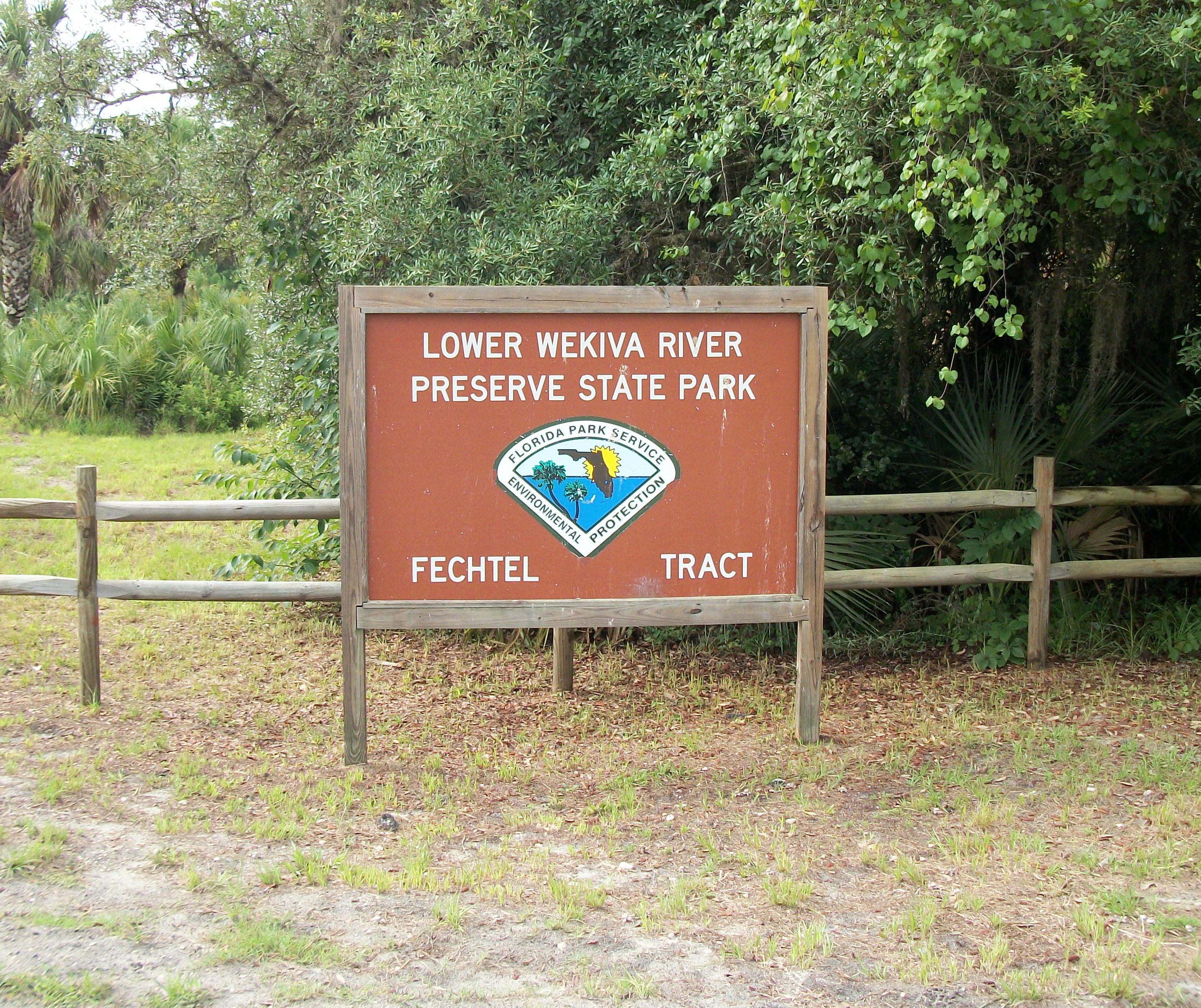 Fechtel sign at Lower Wekiva