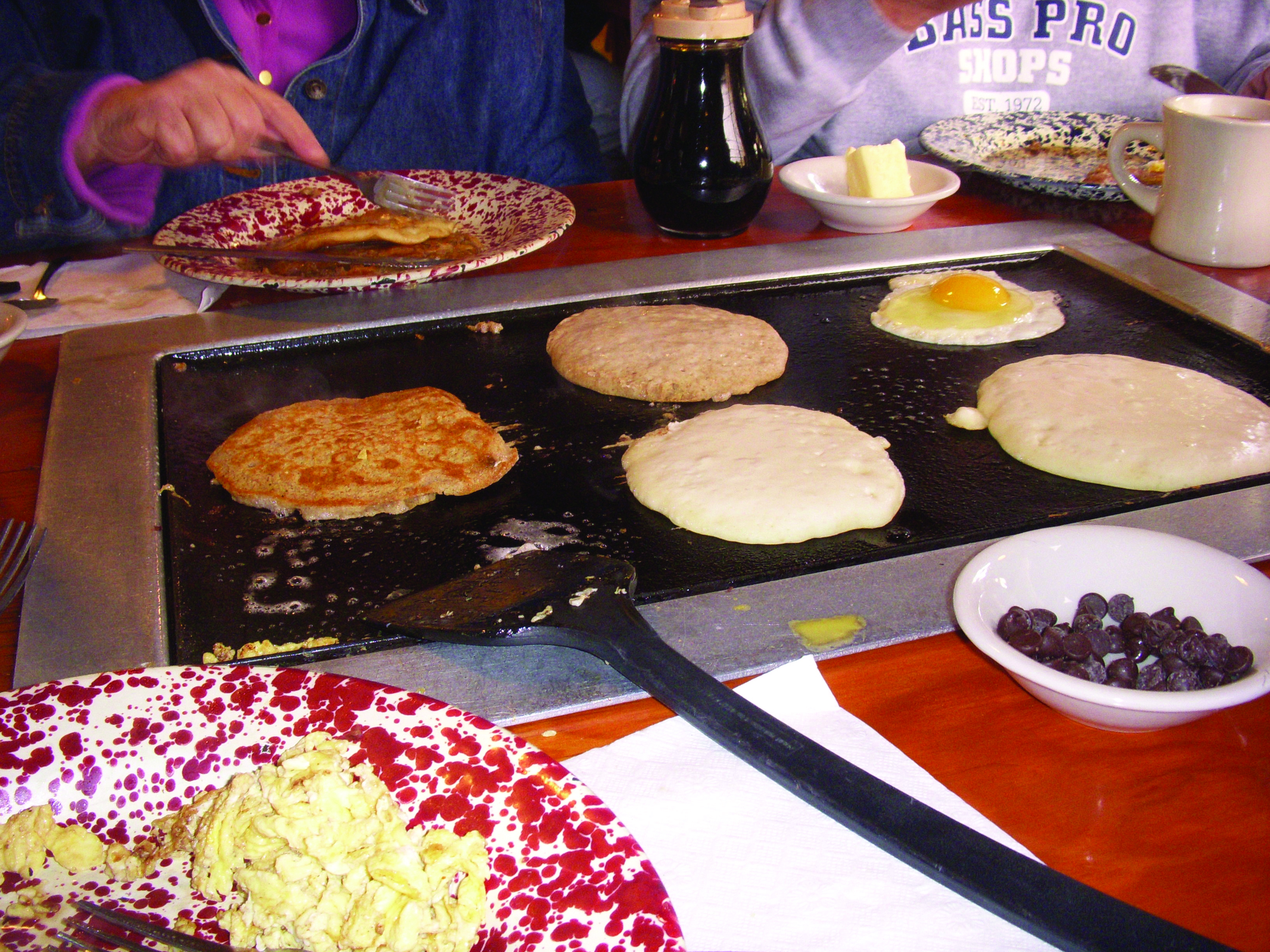Cooking Pancakes at the Sugar Mill Restaurant