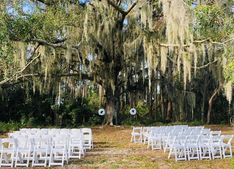 Wedding set up LLSP by live oak