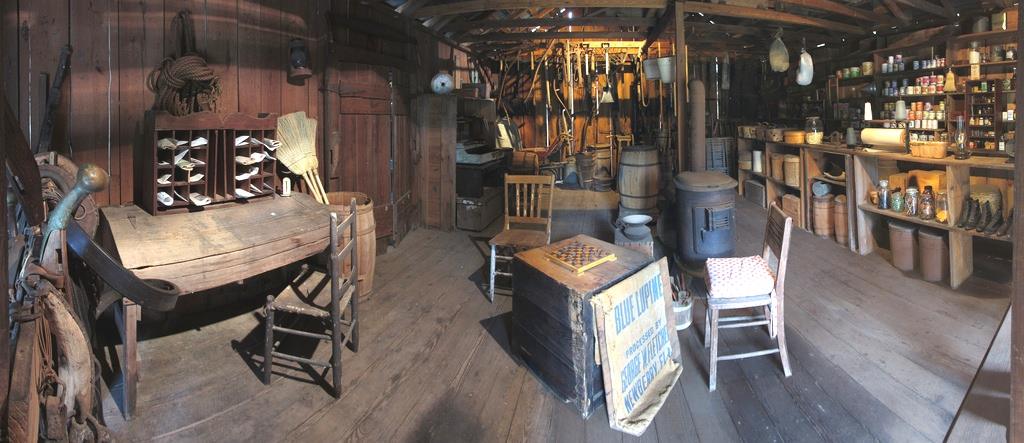 Inside of the general store at Dudley Farm Historic State Park