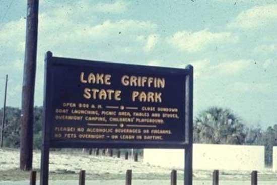 Historic Entrance Sign for Lake Griffin