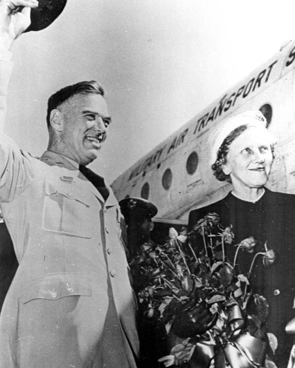 General James A. Van Fleet and his wife at a celebration - Bartow, Florida
