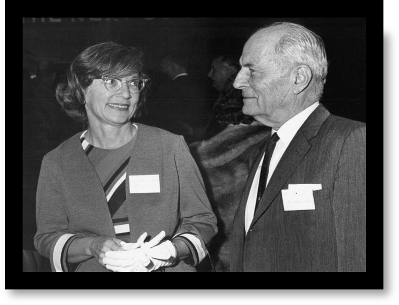 Black and white photo of Ruth Kirby and Ed C Wright 