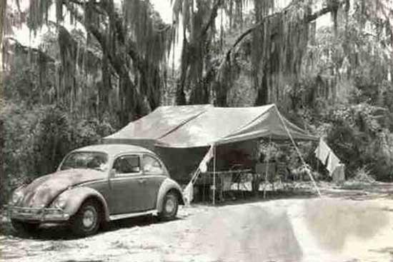 Camping at Lake Griffin, circa 1960