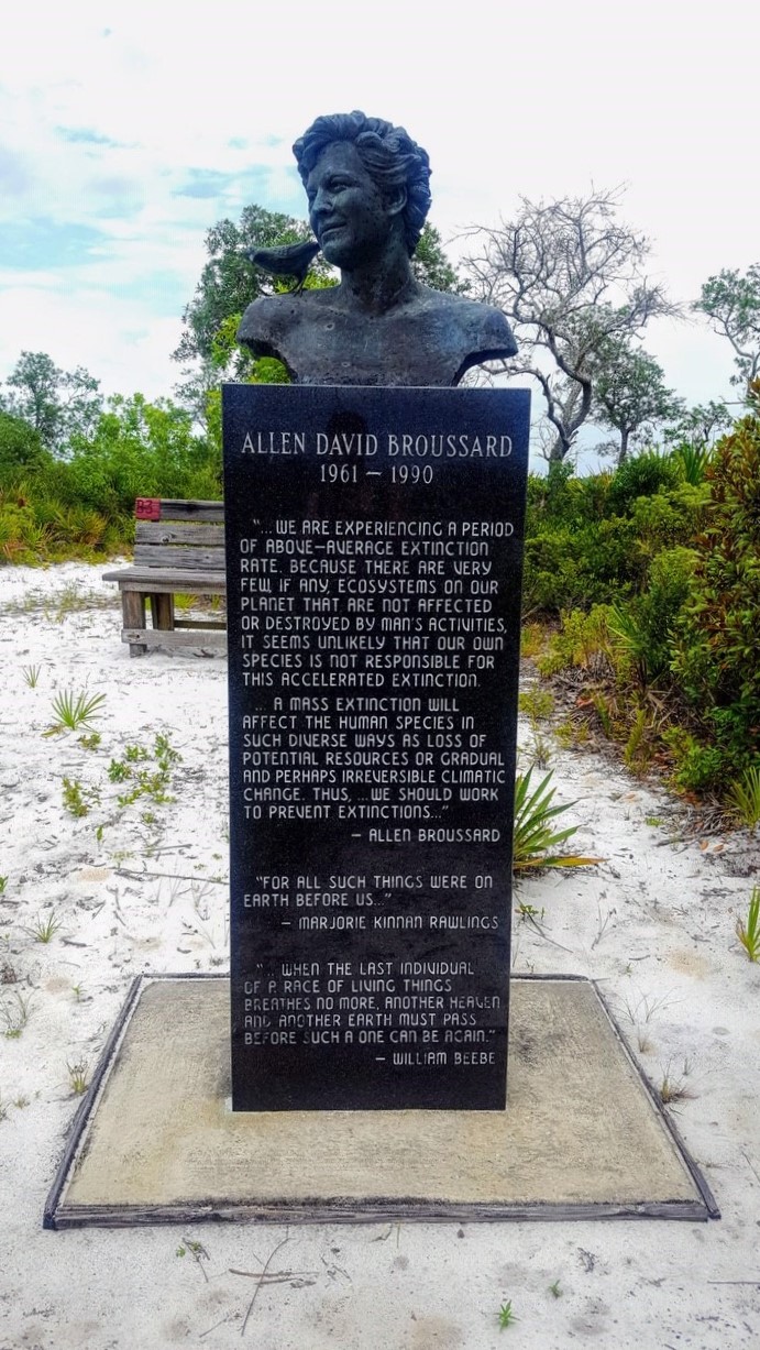 Monument of Allen David Broussard at Catfish Creek