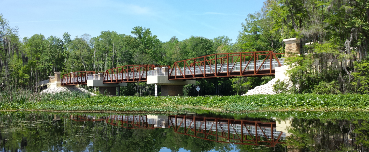 Trail Bridge over water