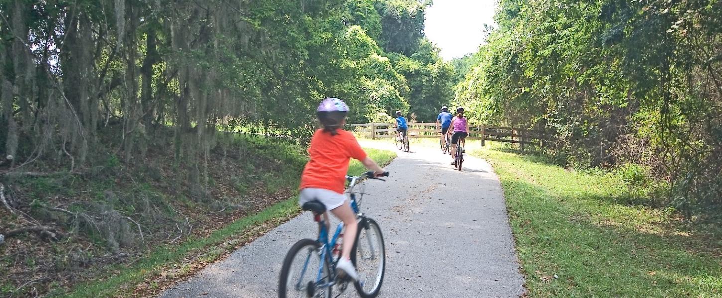 Cyclists on the trail