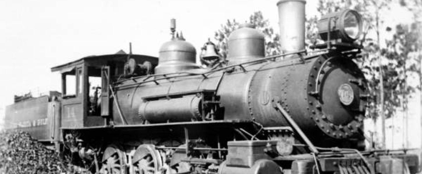 Historical image of Florida Alabama line train circa 1935.  