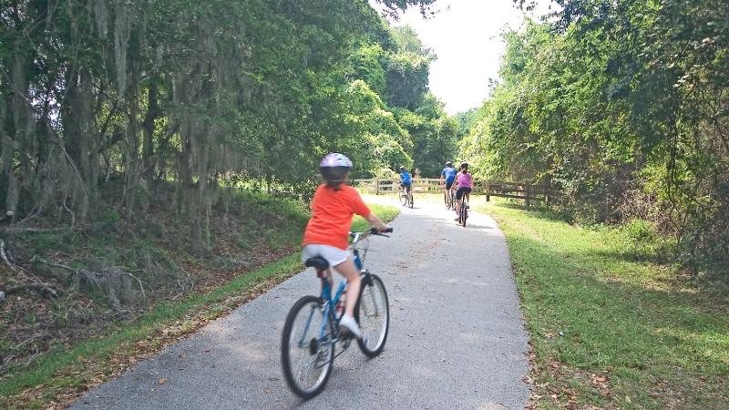 Cyclists on the trail