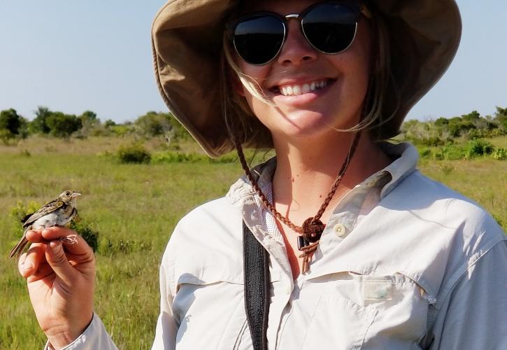 KPPSP Biologist Catie Welch holding a FGSP