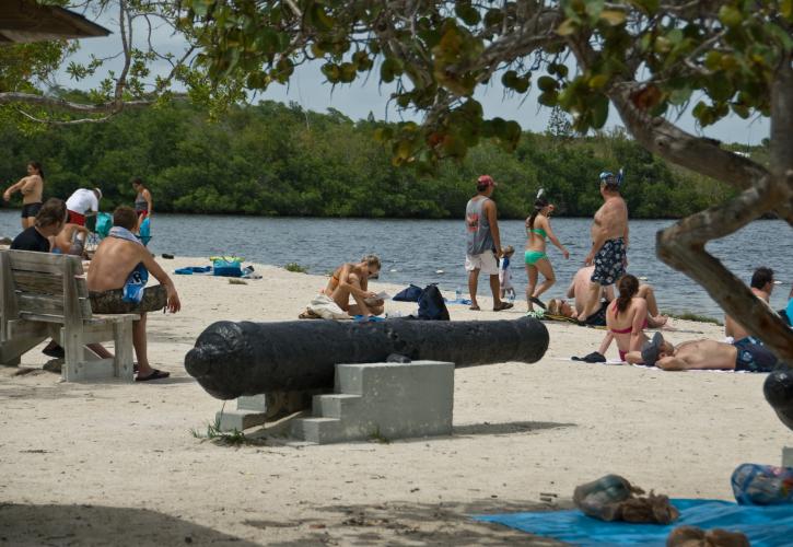 Cannon on the beach