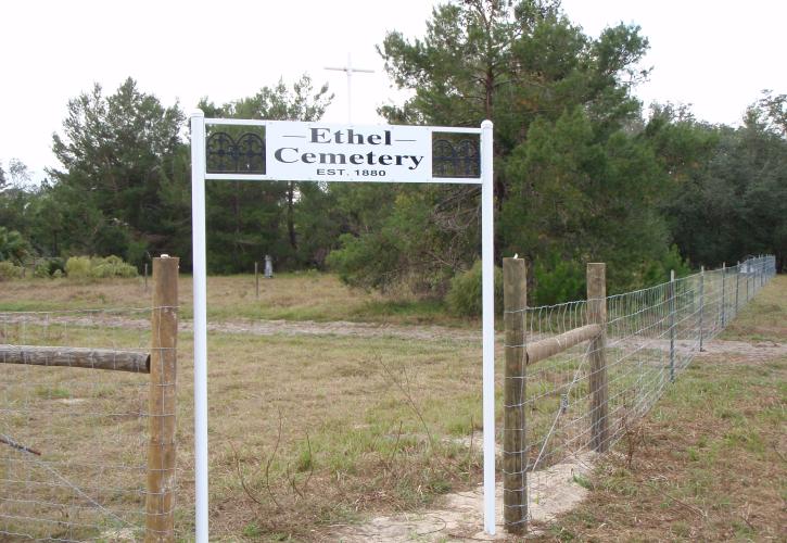 Entrance of Ethel Cemetery at Rock Springs Run