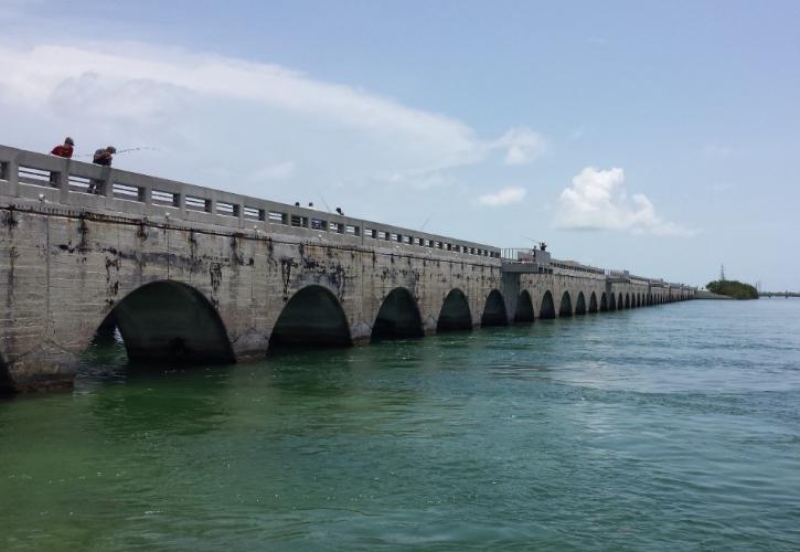 View of the Spandrel Arch Bridge at Toms Harbor