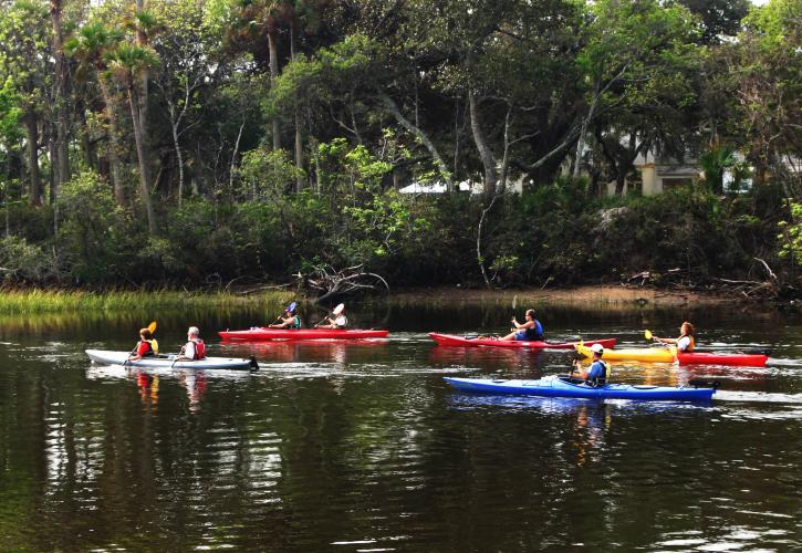 Paddling at Fort George Island