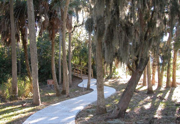 Another view of the paved nature viewing path.