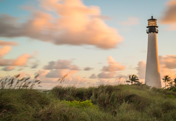 Lighthouse at sunset