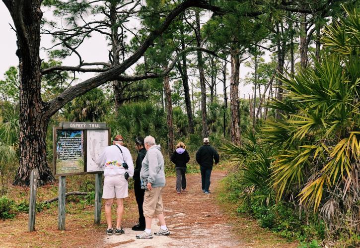 Visitors walking on Osprey Trail