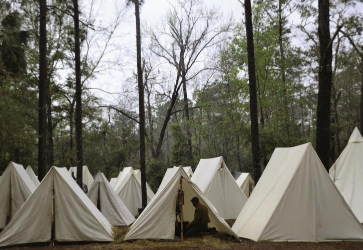 Tents of reenactors