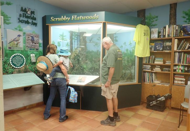 Displays seen inside the Nature Center.