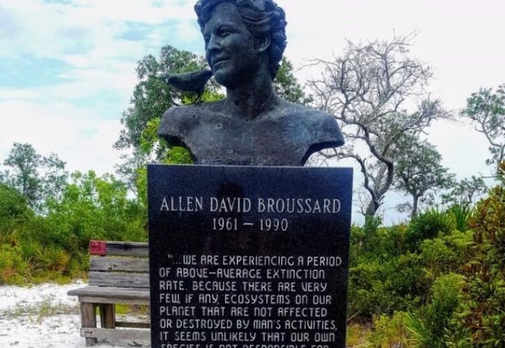 Monument of Allen David Broussard at Catfish Creek	